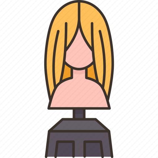 Wig, stand, hair, styling, display icon - Download on Iconfinder