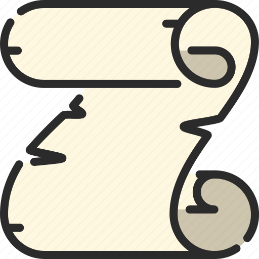 Curl, halloween, letter, paper, papyrus, parchment, scroll icon - Download on Iconfinder