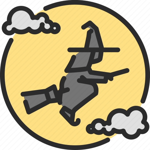 Broom, evil, fly, ghost, halloween, hat, witch icon - Download on Iconfinder