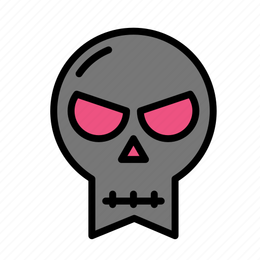 Angry, dead, death, funeral, halloween, skull icon - Download on Iconfinder
