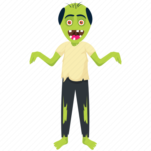 Halloween costume, zombie, zombie cartoon, zombie character, zombie getup icon - Download on Iconfinder