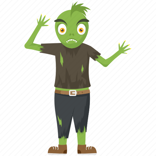 Frog zombie, green cartoon, halloween cartoon, halloween character, halloween costume icon - Download on Iconfinder
