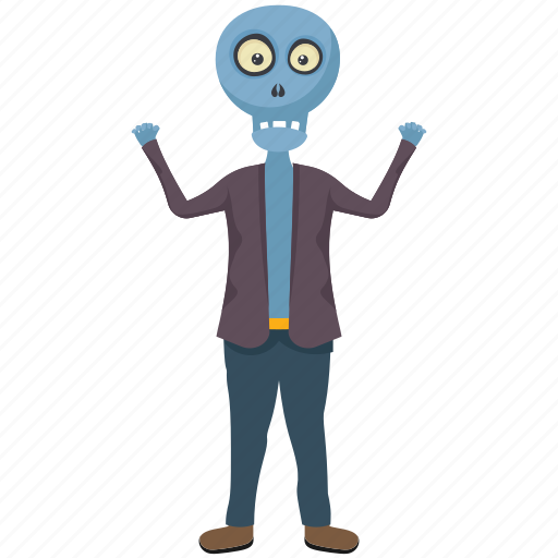 Dead man skull, halloween character, halloween costume, maneater, zombie skeleton icon - Download on Iconfinder