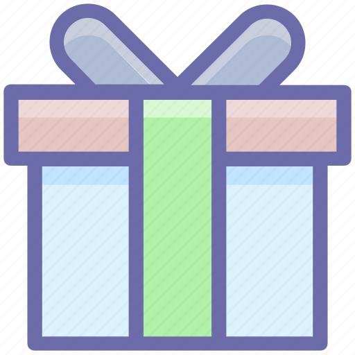 Birthday gift, gift box, present, present box, wrapped gift icon - Download on Iconfinder