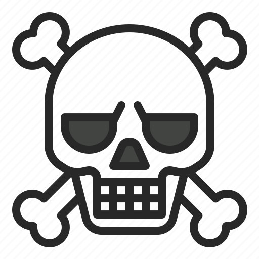 Bone, death, halloween, pirate, skeleton, skull icon - Download on Iconfinder