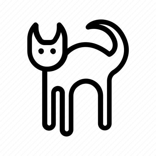 Black cat, pet, scary, spooky, terror icon - Download on Iconfinder