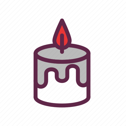 Candle, decoration, fire, flame, halloween icon - Download on Iconfinder