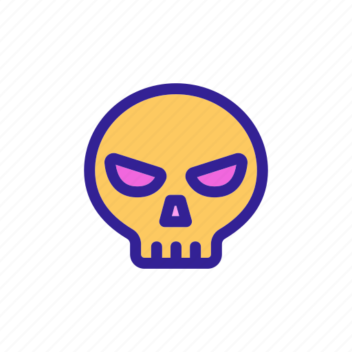 Art, contour, death, halloween, skeleton, skull icon - Download on Iconfinder