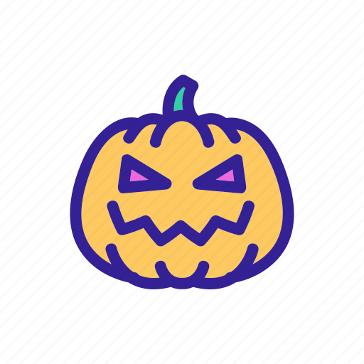 Autumn, contour, decoration, emotion, evil, halloween, pumpkin icon - Download on Iconfinder