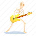 guitar, hand, music, playing, skeleton, tattoo