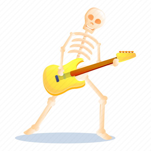 Guitar, hand, music, playing, skeleton, tattoo icon - Download on Iconfinder