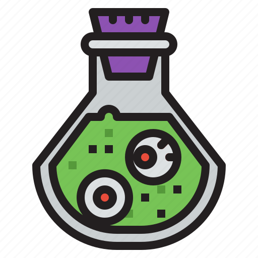 Horror, bottle, spooky, poison, eyeball, jar icon - Download on Iconfinder