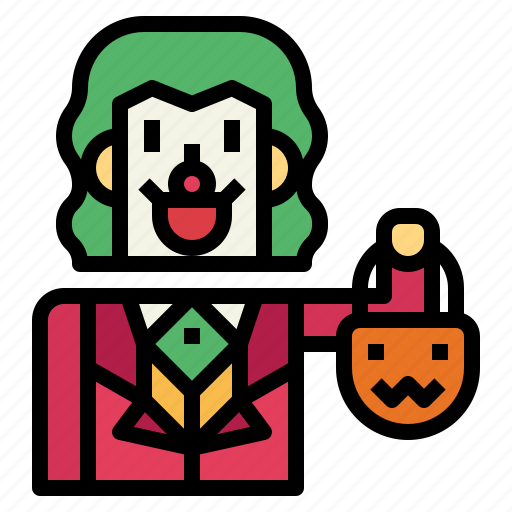 Monster, joker, halloween, or, trick, treat, man icon - Download on Iconfinder