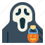 ghost, treat, spooky, trick, or, scream, halloween 