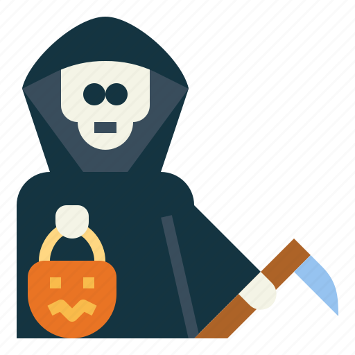 Ghost, treat, reaper, grim, trick, or, sickle icon - Download on Iconfinder