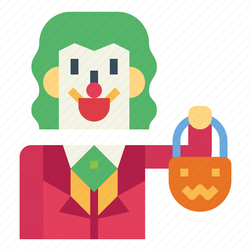 Man, treat, joker, trick, or, monster, halloween icon - Download on Iconfinder