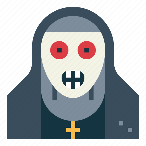 Horror, creepy, ghost, nuns, halloween icon - Download on Iconfinder