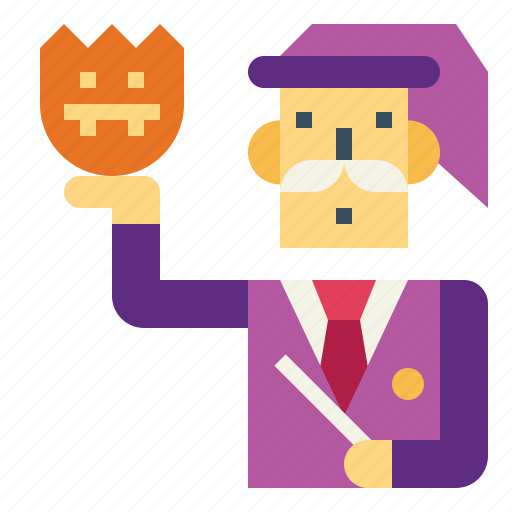 Wizard, treat, agic, cane, trick, or, halloween icon - Download on Iconfinder