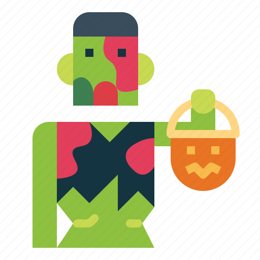 Treat, undead, zombie, trick, or, monster, halloween icon - Download on Iconfinder