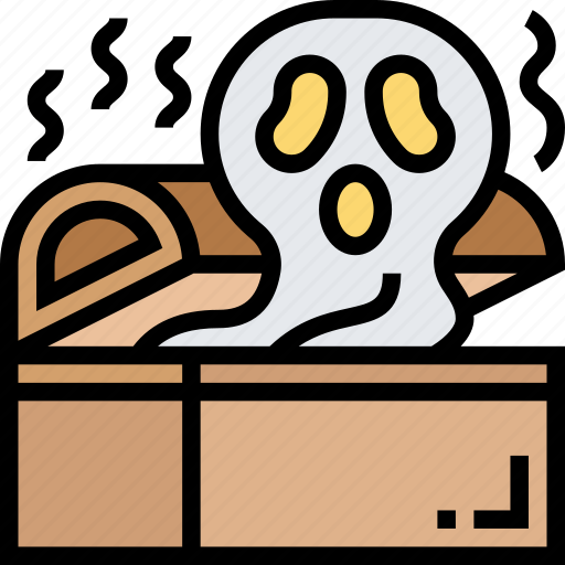 Coffin, ghost, death, horror, scary icon - Download on Iconfinder