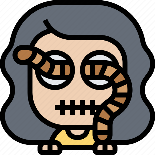 Worm, death, spooky, horror, scary icon - Download on Iconfinder
