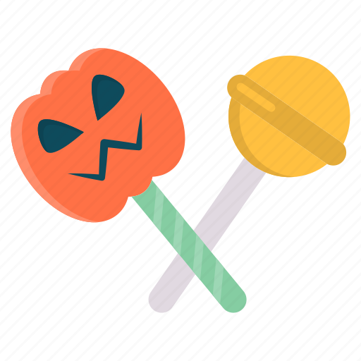 Pumpkin lollipop, dessert, lollipop, lolly, confectionery lollipop icon - Download on Iconfinder