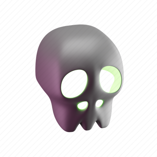 Skull, halloween, decoration, bone 3D illustration - Download on Iconfinder