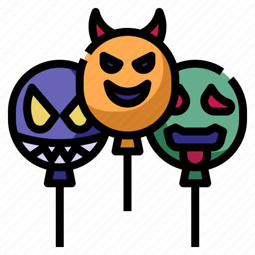 Balloons, party, decoration, scary, devil icon - Download on Iconfinder