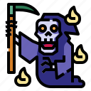 grim, reaper, character, dead, skeleton, skull