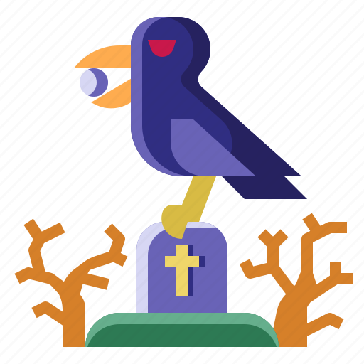 Crow, raven, animals, scary, fear icon - Download on Iconfinder