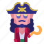 pirate, skull, corsair, costume, hook 