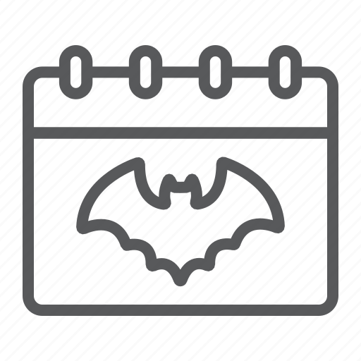 Halloween, calendar, holiday, bat, october, month icon - Download on Iconfinder