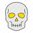 skull, human, halloween, pirate, warning, death