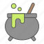 witch, cauldron, halloween, pot, boiler, cooking, potion 