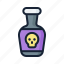 bottled, container, flask, liquid, poison 
