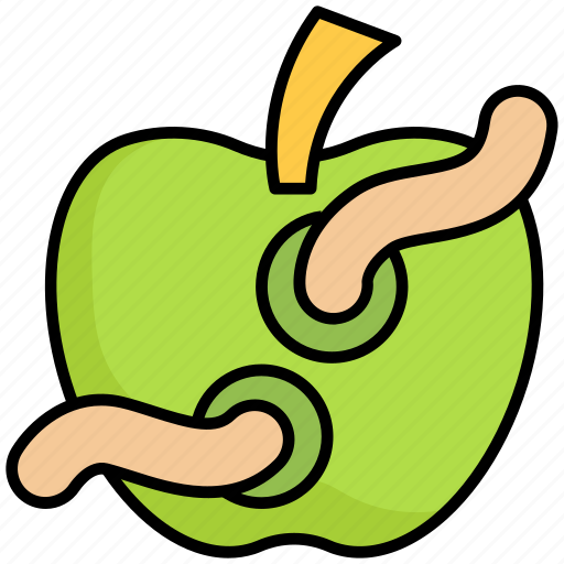 Halloween, apple, fruit, worm icon - Download on Iconfinder