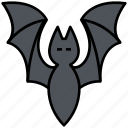 halloween, bat, fly, dark, scary