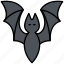 halloween, bat, fly, dark, scary 