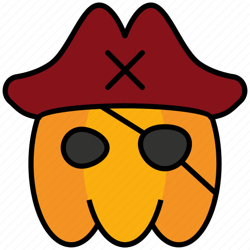 Halloween, pumpkin, pirate, scary icon - Download on Iconfinder
