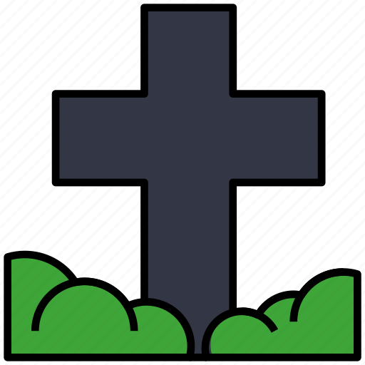 Halloween, cross, grave, tombstone, death, horror icon - Download on Iconfinder