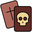 halloween, cards, skull, scary, horror