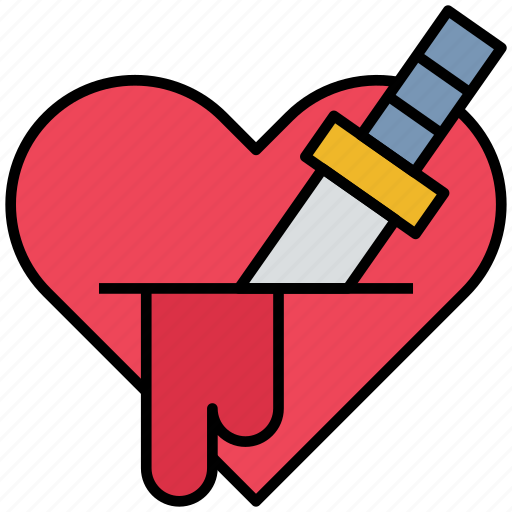 Halloween, heart, kill, knife, scary icon - Download on Iconfinder