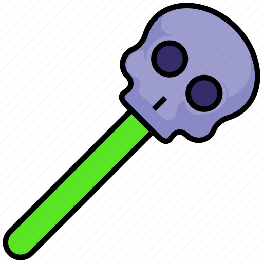 Halloween, candy, skull, sweet, lollipop icon - Download on Iconfinder