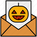 halloween, letter, email, festival, pumpkin