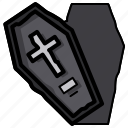coffin, halloween, doodle, scary, horror, ghost, spooky