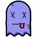 ghost, dead, halloween, color, icon, doodle, scary, horror, spooky