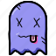 ghost, dead, halloween, color, icon, doodle, scary, horror, spooky 