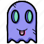 ghost, smile, halloween, color, icon, doodle, scary, horror, spooky 