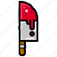 knife, halloween, color, icon, doodle, scary, horror, ghost, spooky 