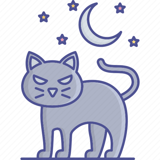 Cat, evil cat, black cat, black evil cat, scary icon - Download on Iconfinder